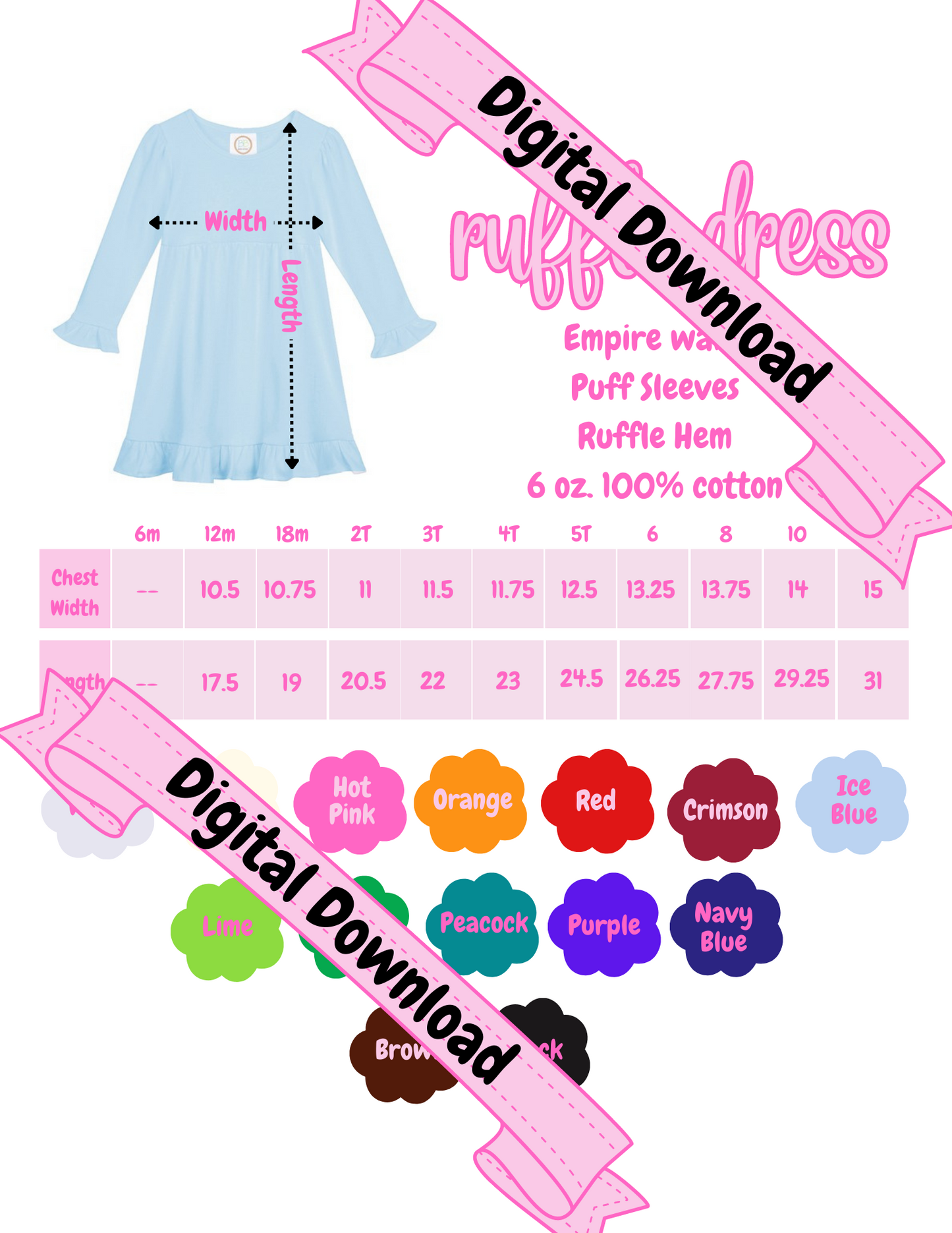 Blanks Boutique Long Sleeves Dress Mockup