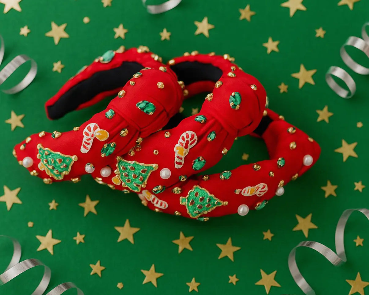 Beaded Headband -Christmas Craze