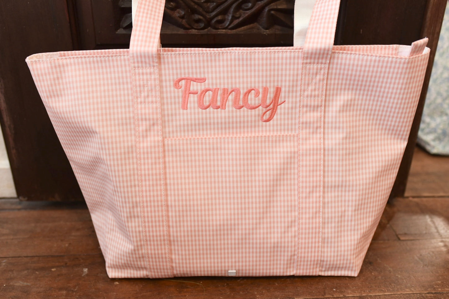 Gingham Taffy TRVL JUMBO Tote - in stock!