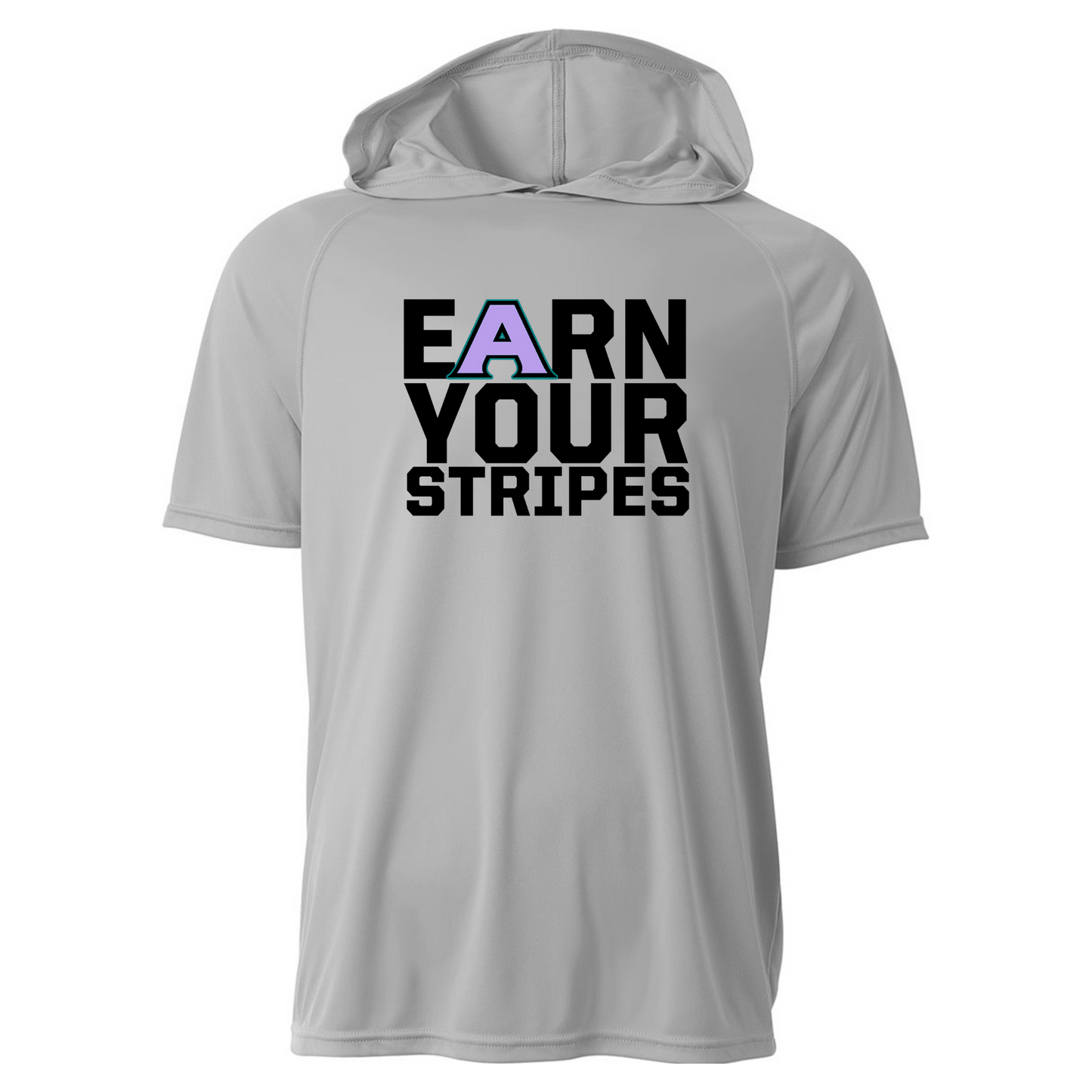 Earn Your Stripes Short Sleeves Hooded Performance Tee