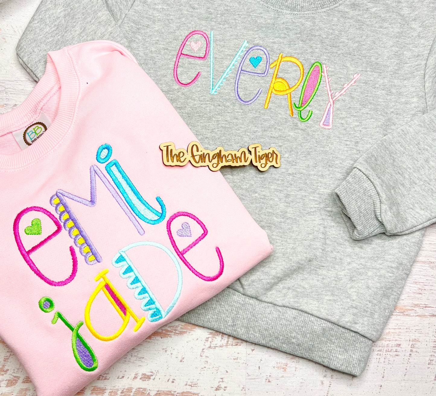 Fun Embroidered Name Tee or Sweatshirt