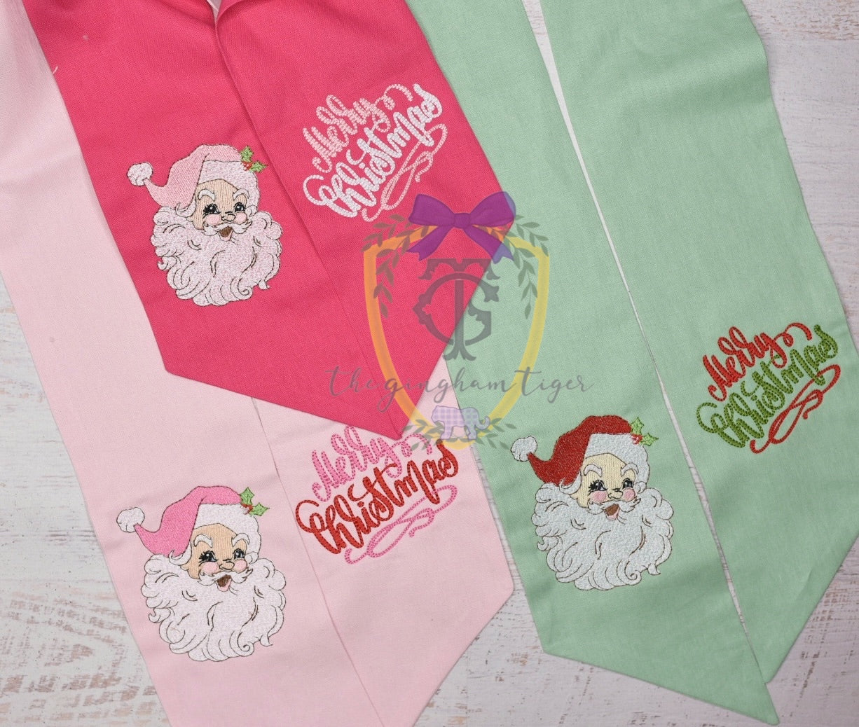 Santa Wreath Sash