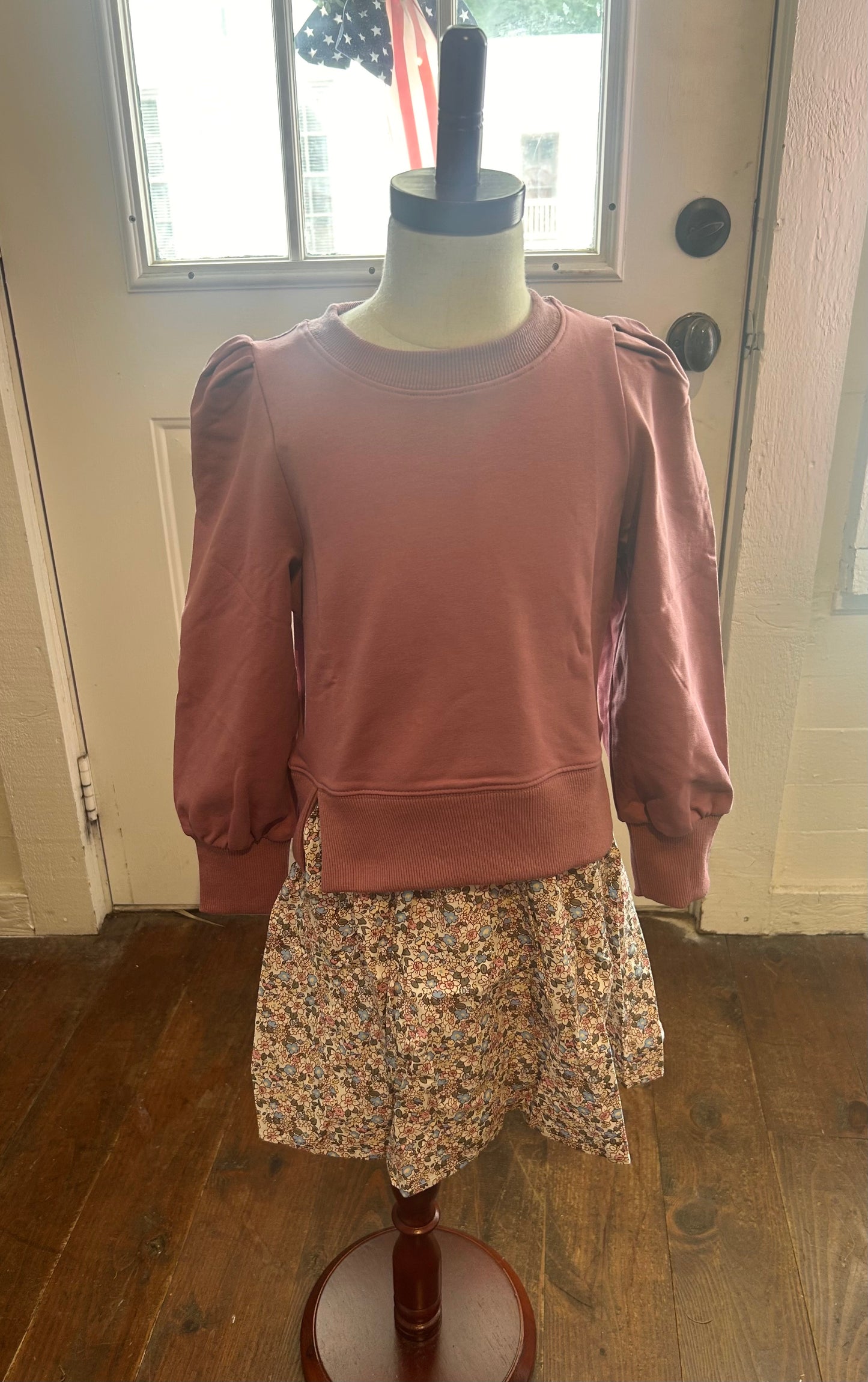 Clara Combo Dress - Rose