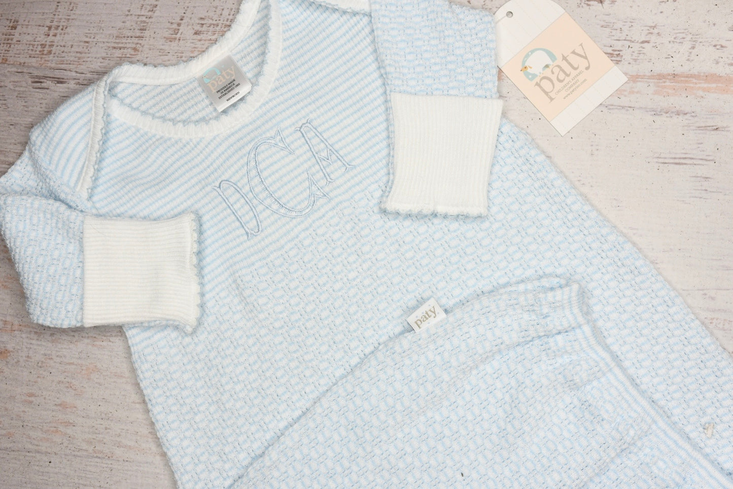 Paty Footie Blue/Gray