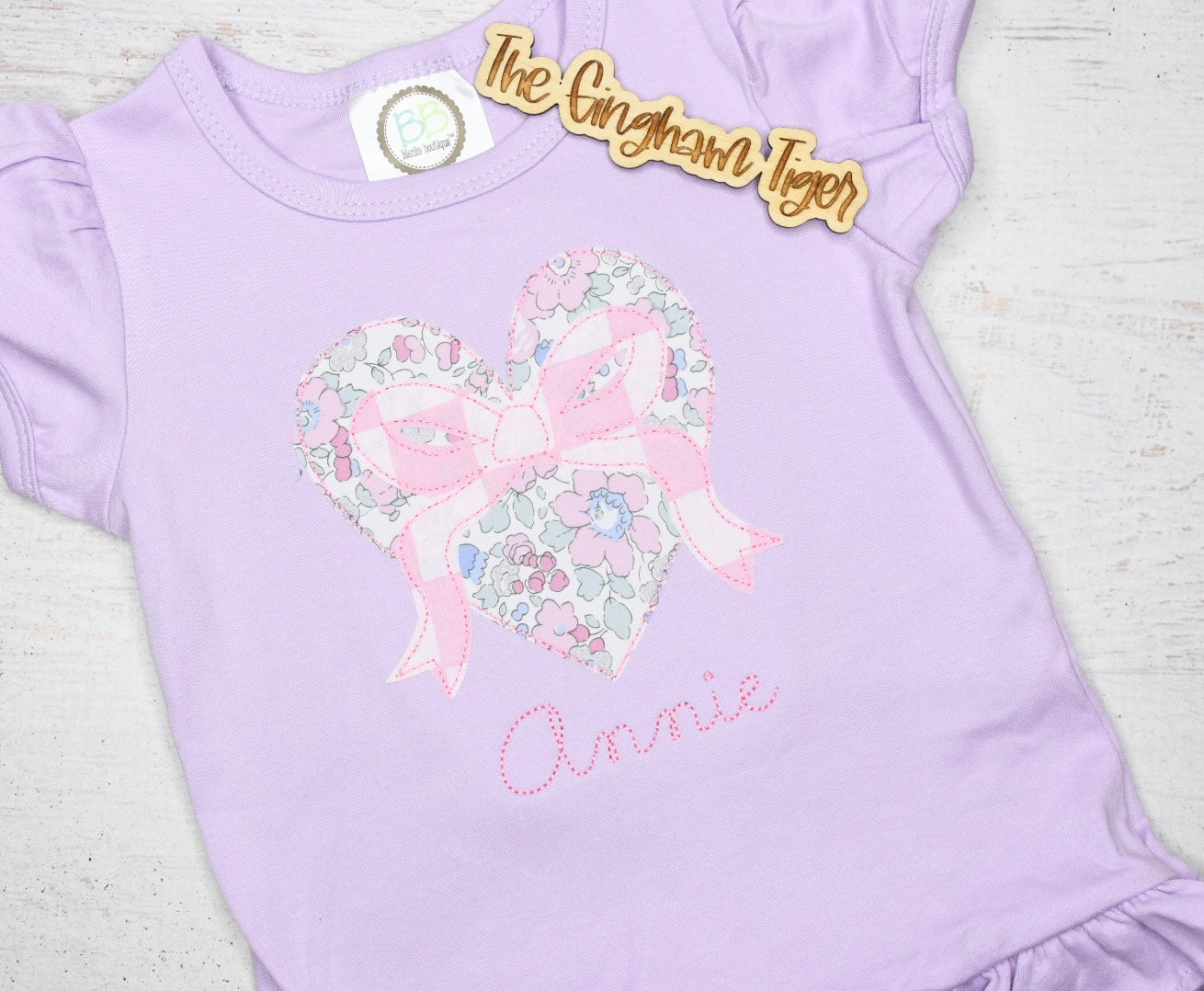 Bow Heart Applique Tee