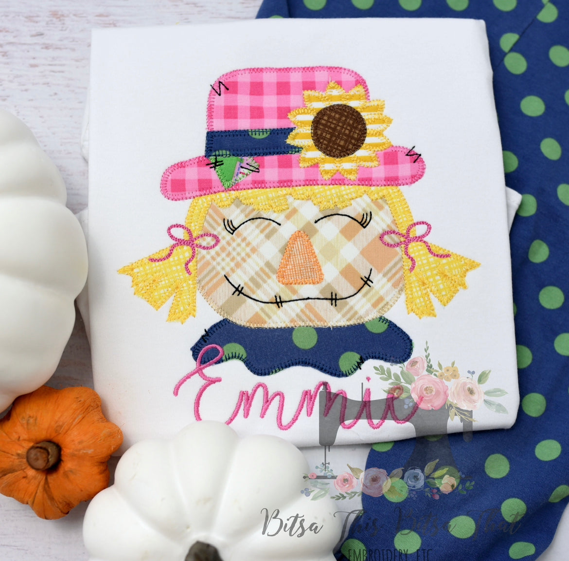 Scarecrow Girl Applique