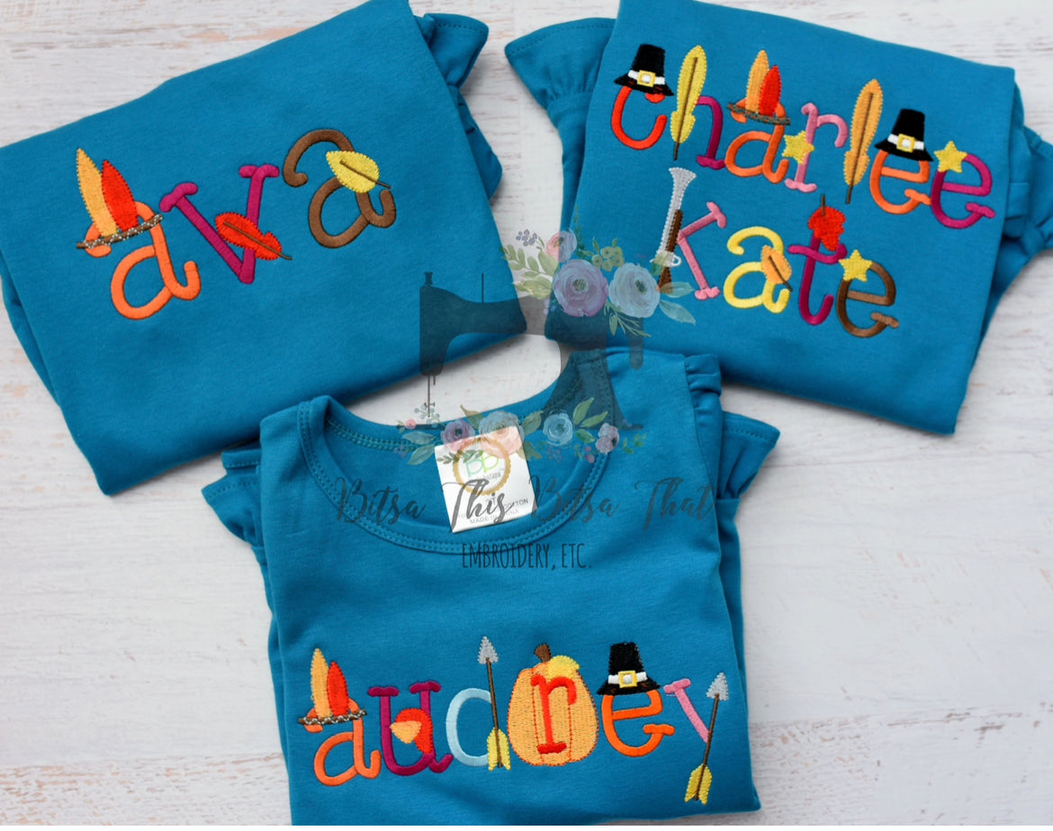 Turkey Font Embroidery