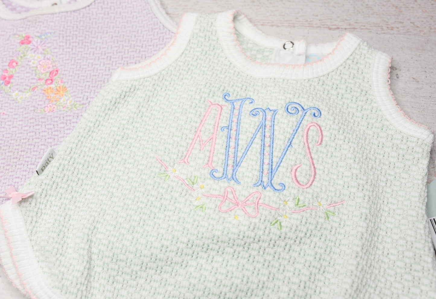 Paty Pink Flutter Sleeve Diaper Set with Bows