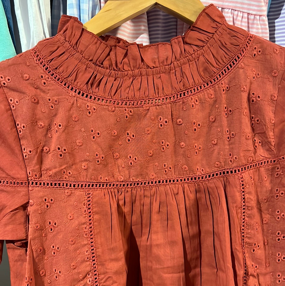 yo baby fall rust dress