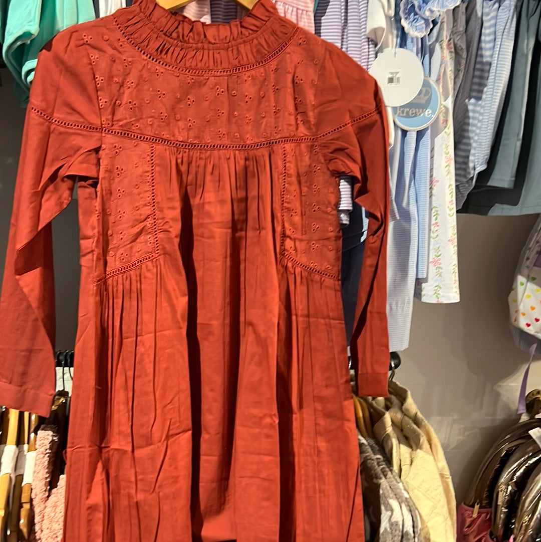 yo baby fall rust dress