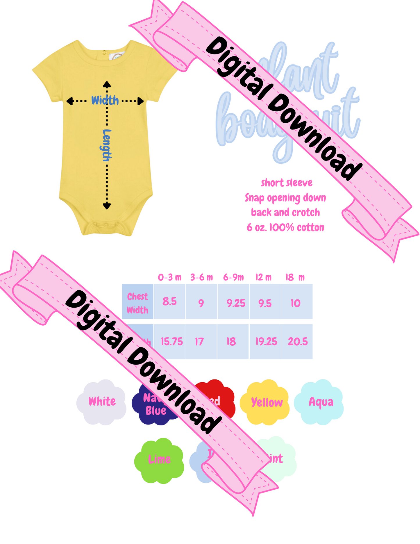 Blanks Boutique Unisex Short Sleeves Bodysuit Mockup