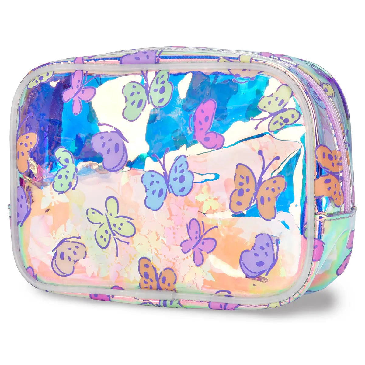 Iscream Butterflied Clear Cosmetic Bag