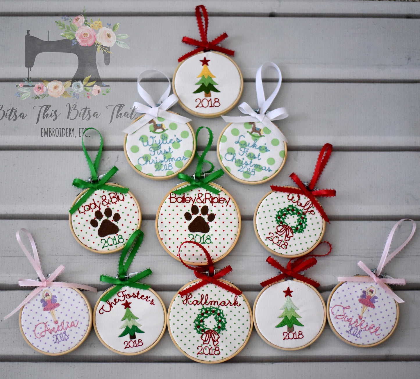 Embroidered Christmas Ornament