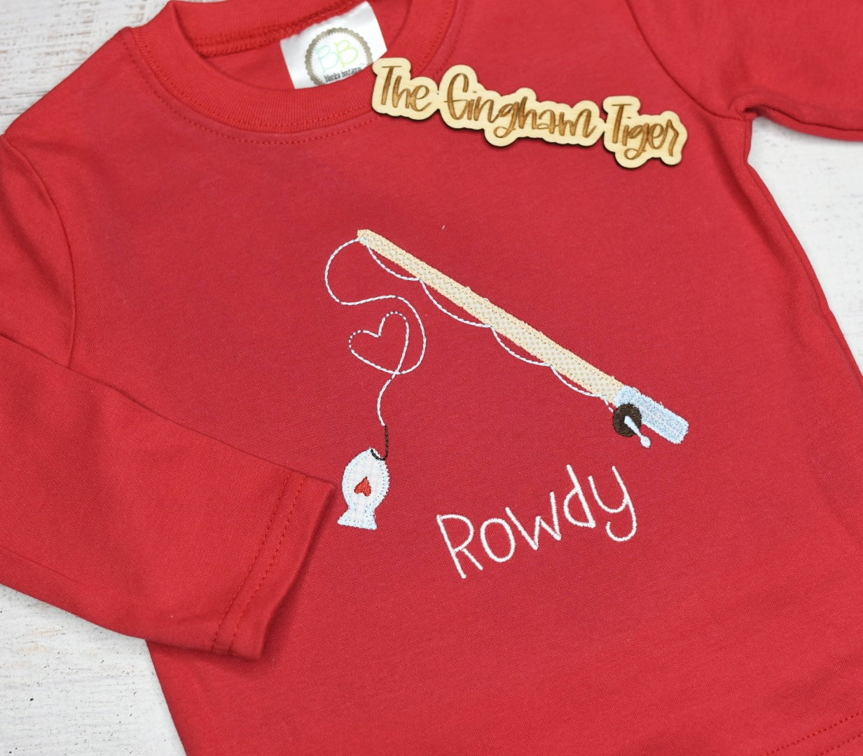 Valentine’s Fishing Applique Tee