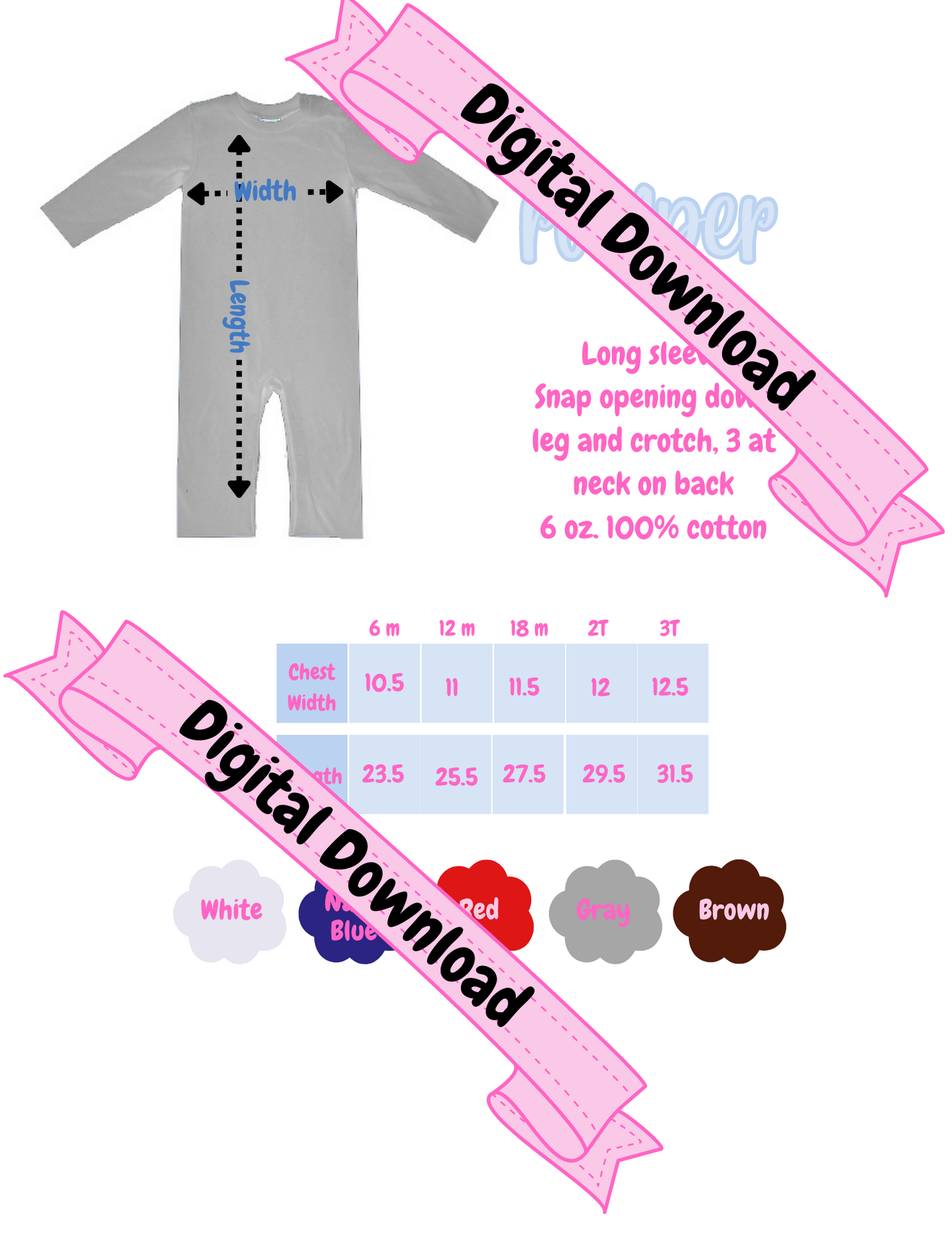 Blanks Boutique Boys Long Romper Mockup