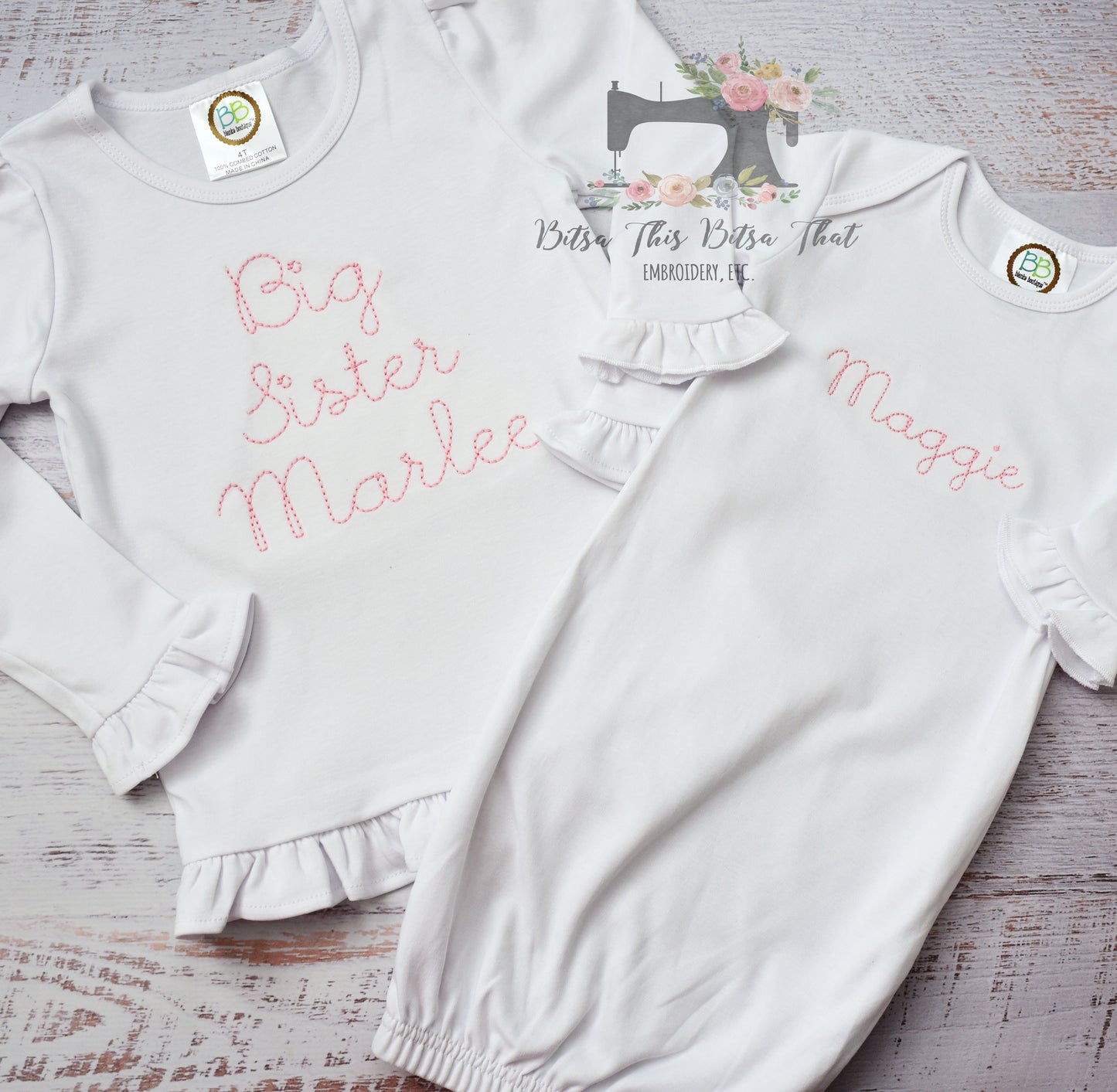 Vintage Stitch Big/little Sister Tee