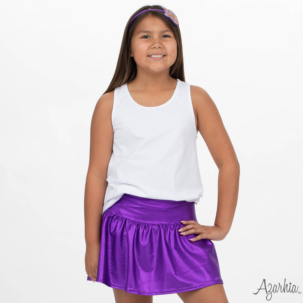 Gathered Skort in Gold Shimmer