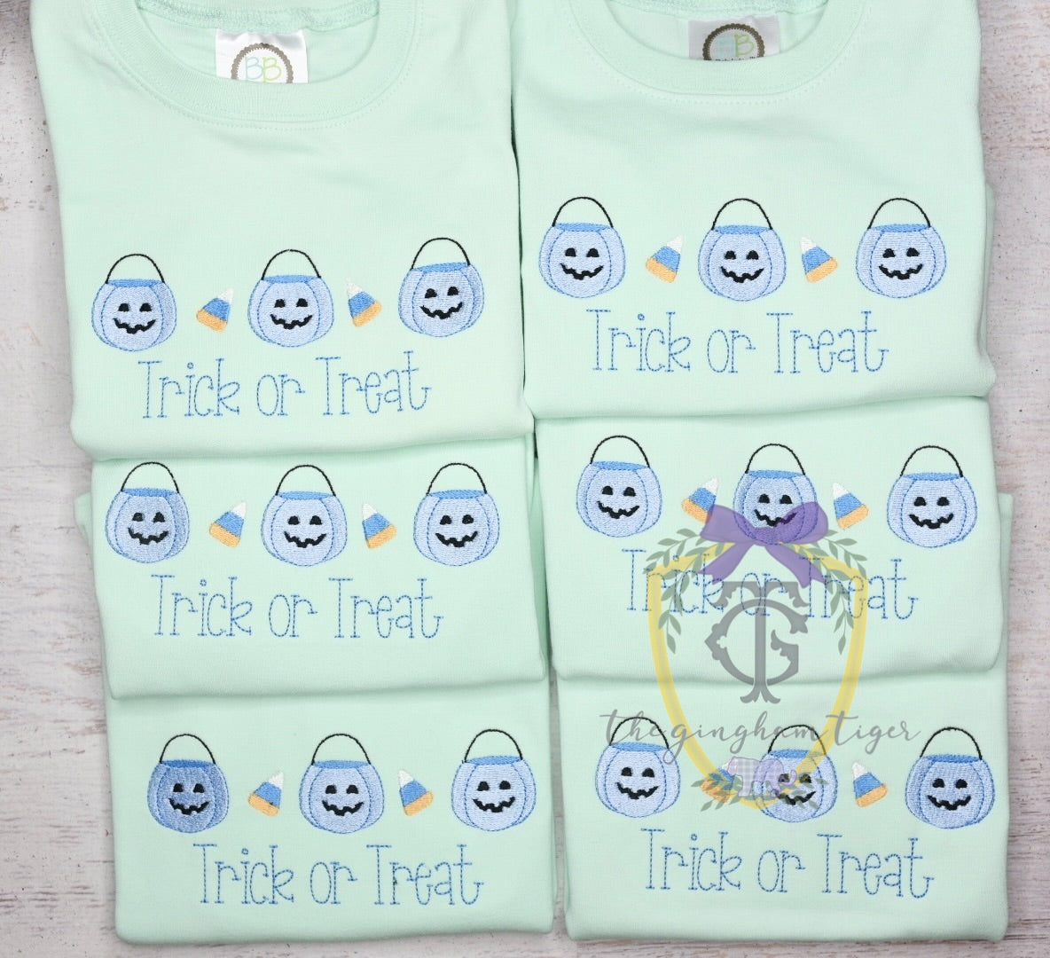 Trick or Treat Boys Embroidered Tee