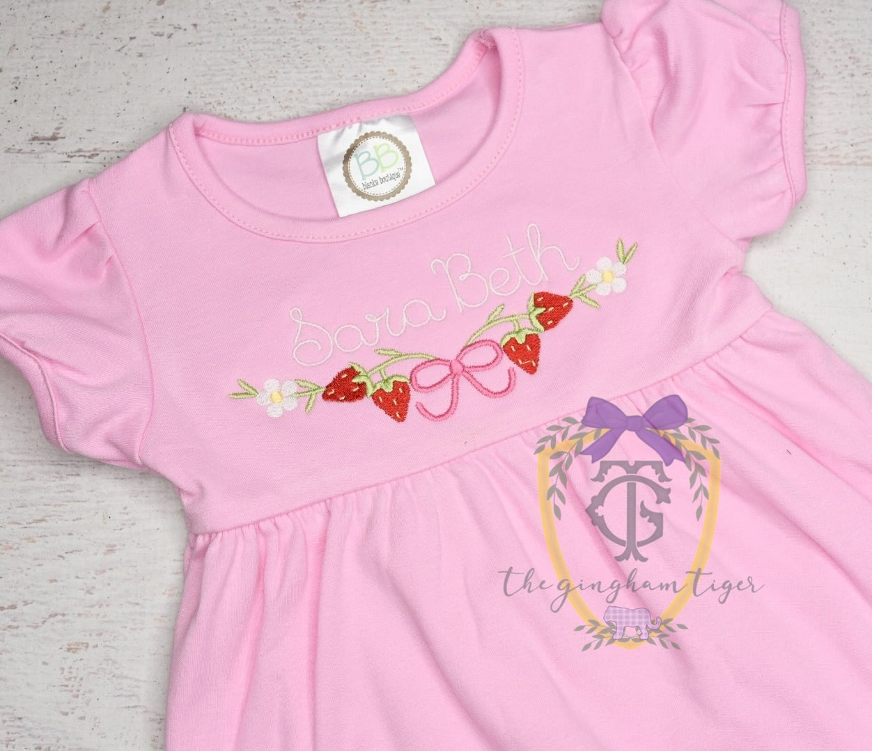 Strawberry Line Embroidered Dress 3T / Light Blue Strawberry Line Embroidered Dress 3T / Light Blue