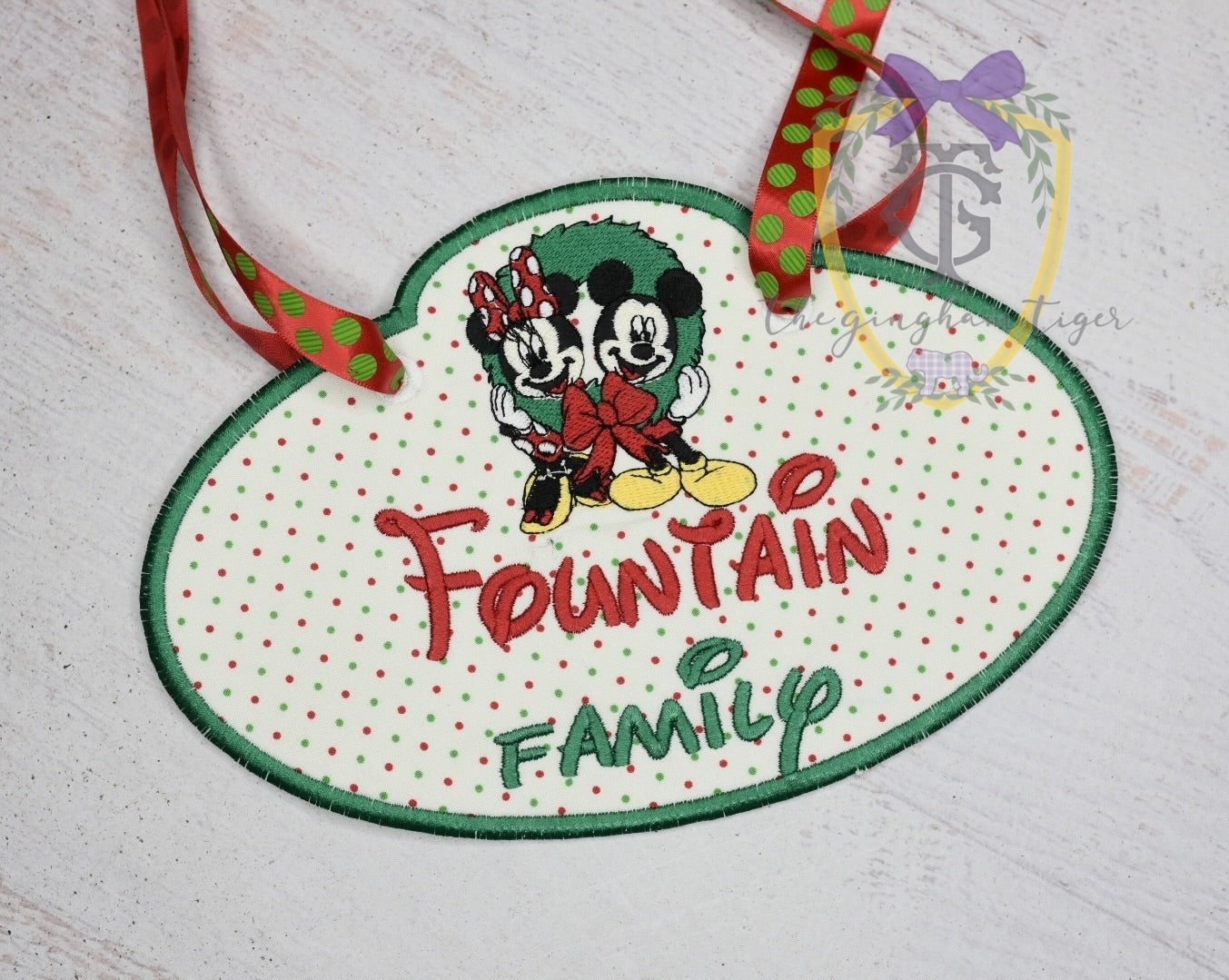 Christmas Mouse Stroller Tag