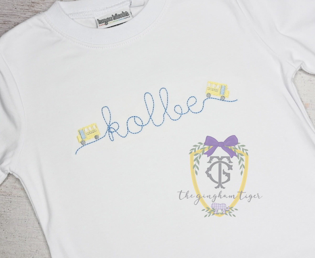 Name + Bus Embroidered Shirt