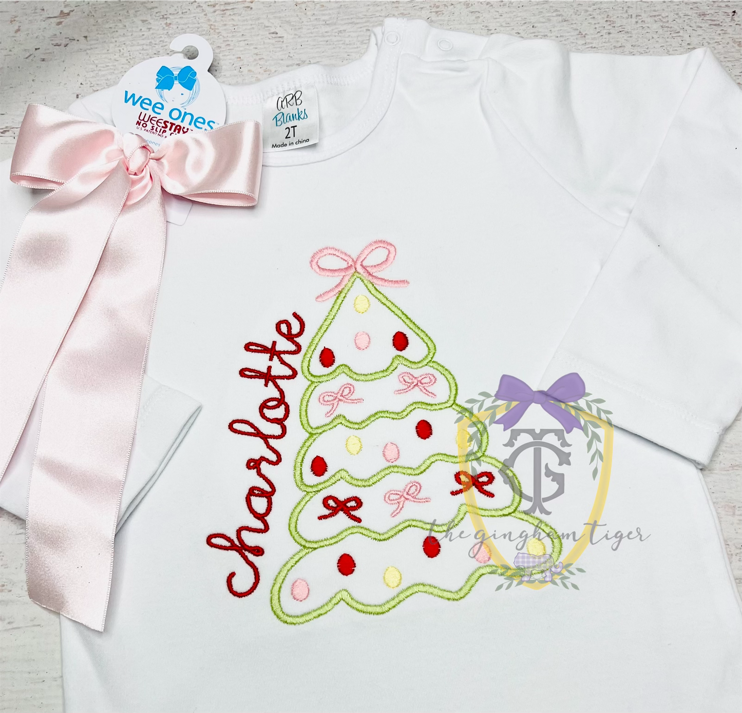 Christmas tree with bows