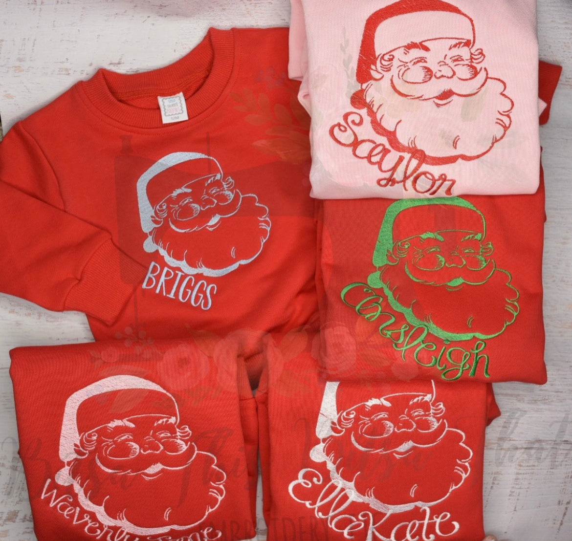 Santa Embroidery Sweatshirt