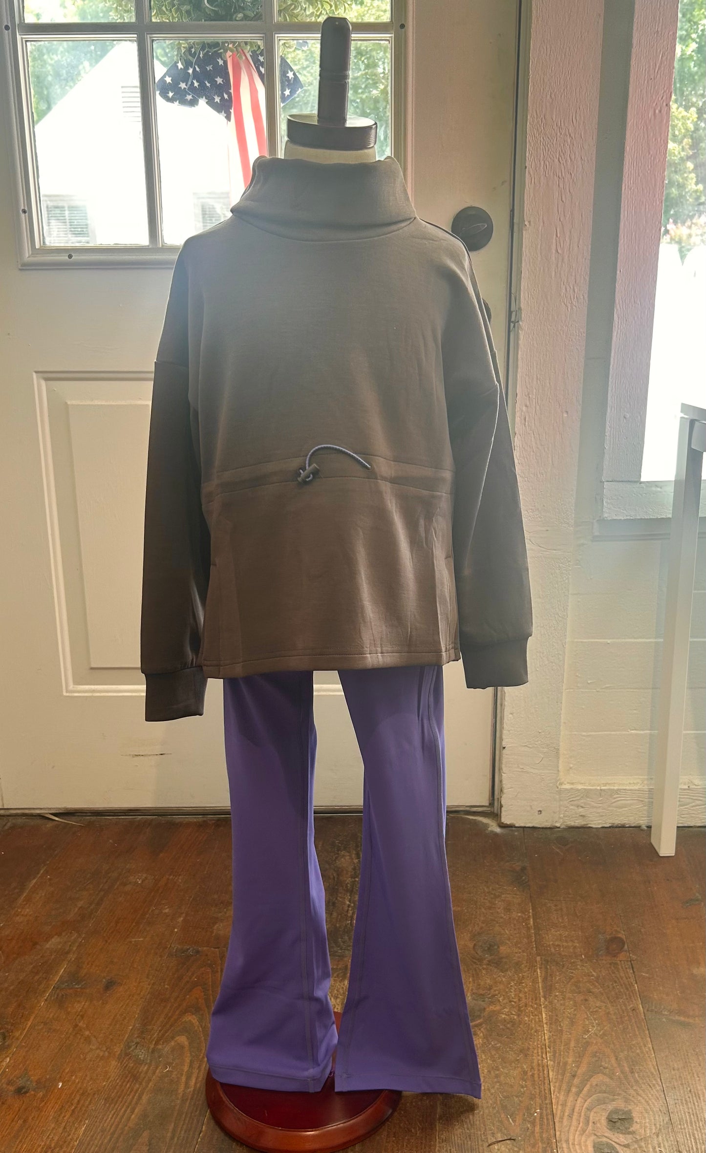 Nell Top - Purple Accent Tie