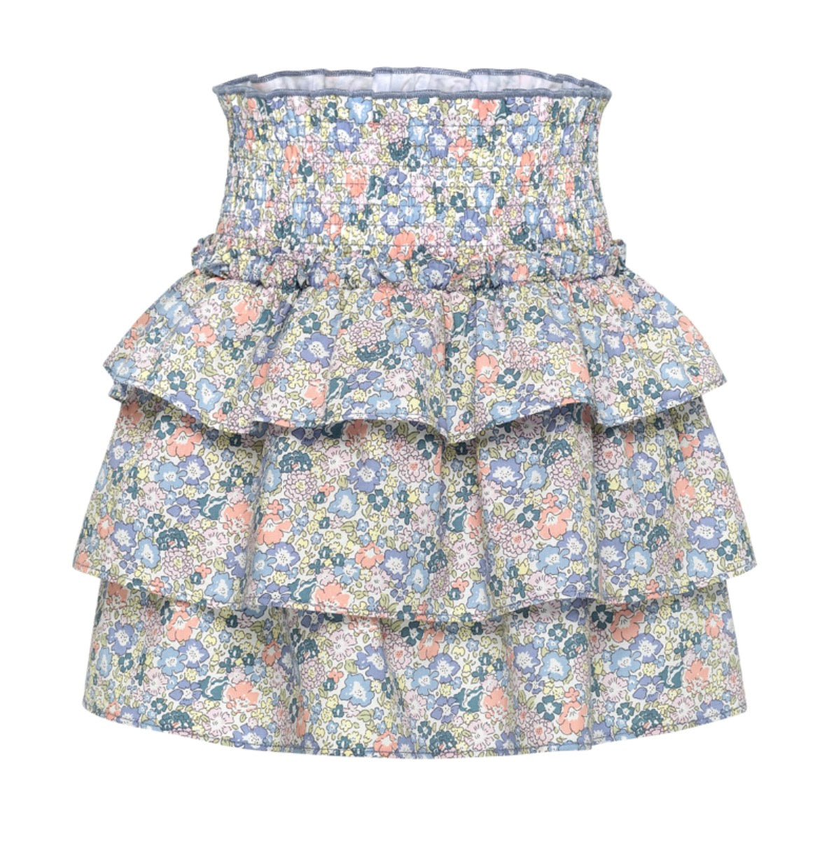 Pleat. Sally Skirt - coral floral