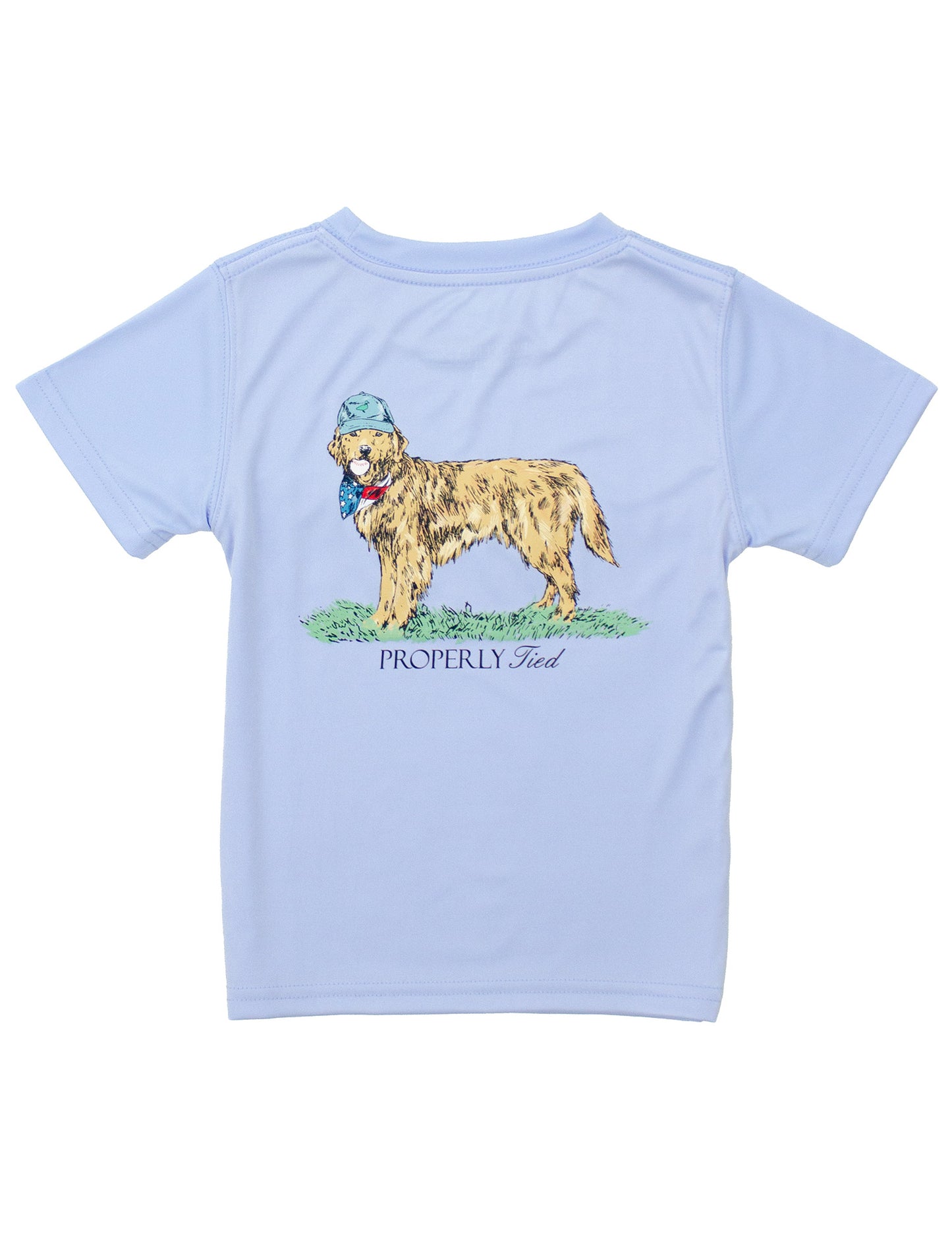 Properly Tied Boys Performance Tee American Pup