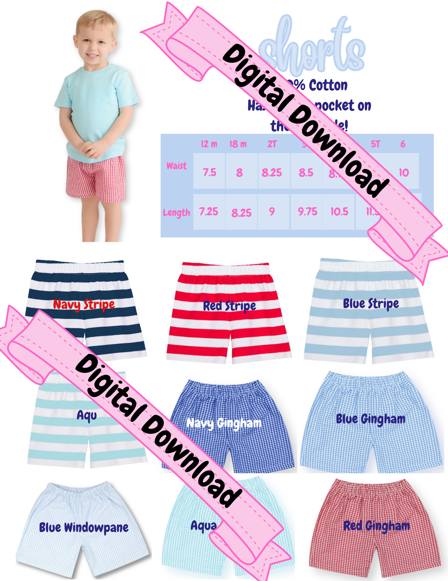 Blanks Boutique Boys Shorts Mockup