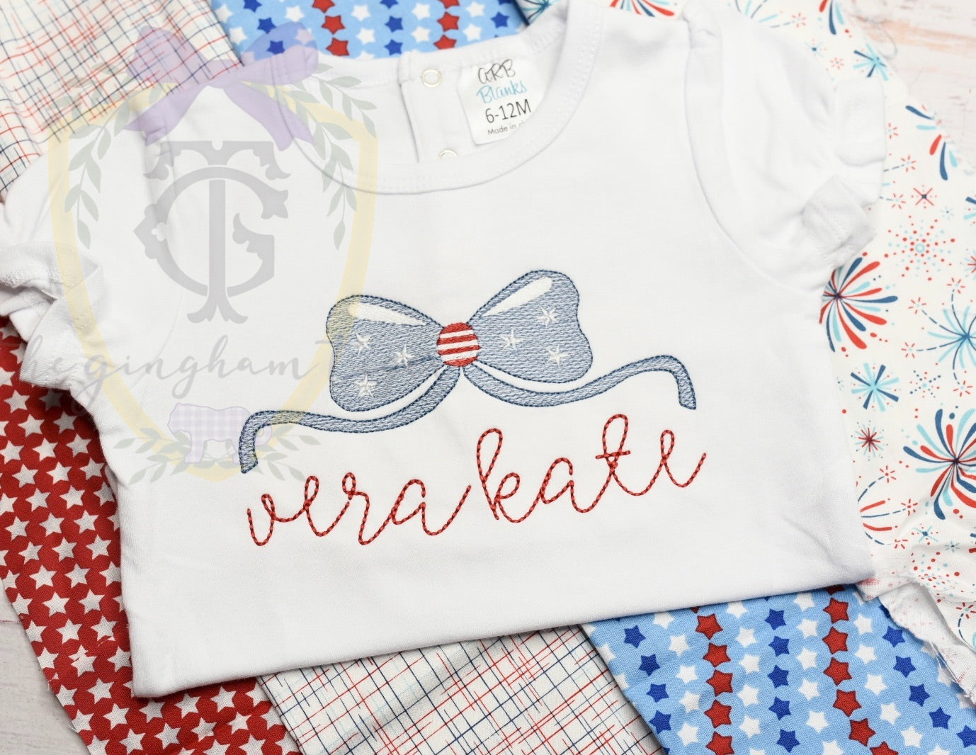 Patriotic Bow Sketch Tee