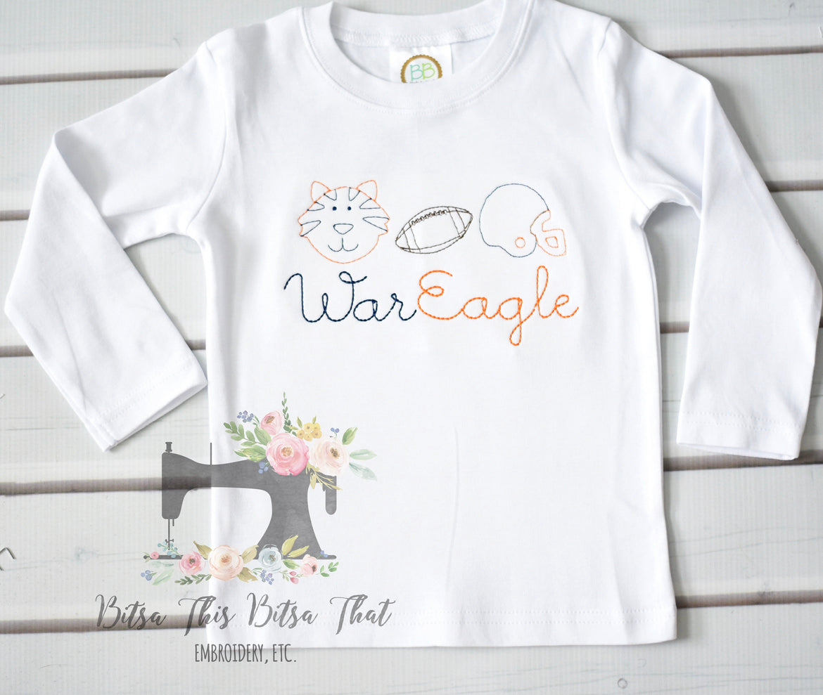 Tiger trio embroidered tee