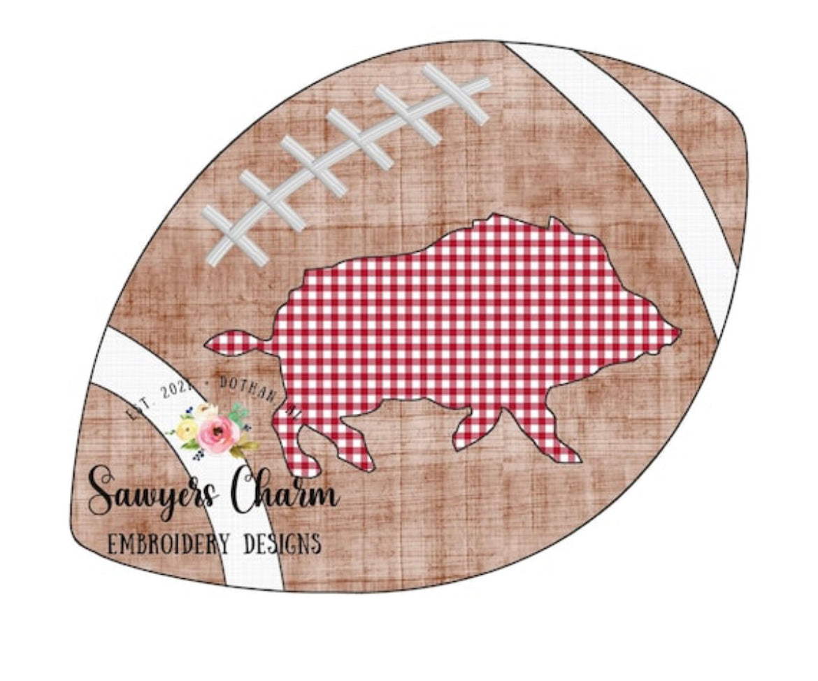Football + Mascot Applique Tee