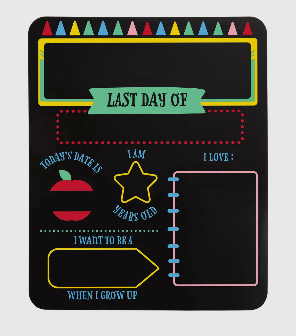First & Last Day of School Reversible Chalkboard