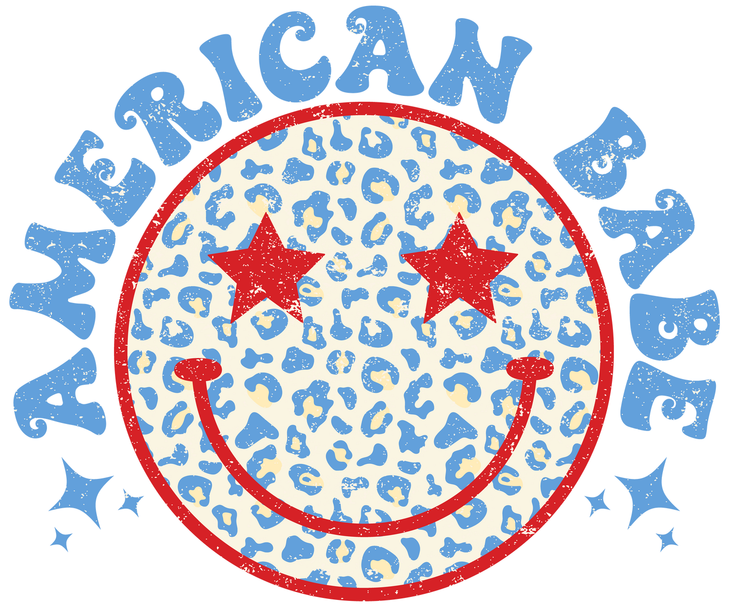 Printed Smiley America Tee
