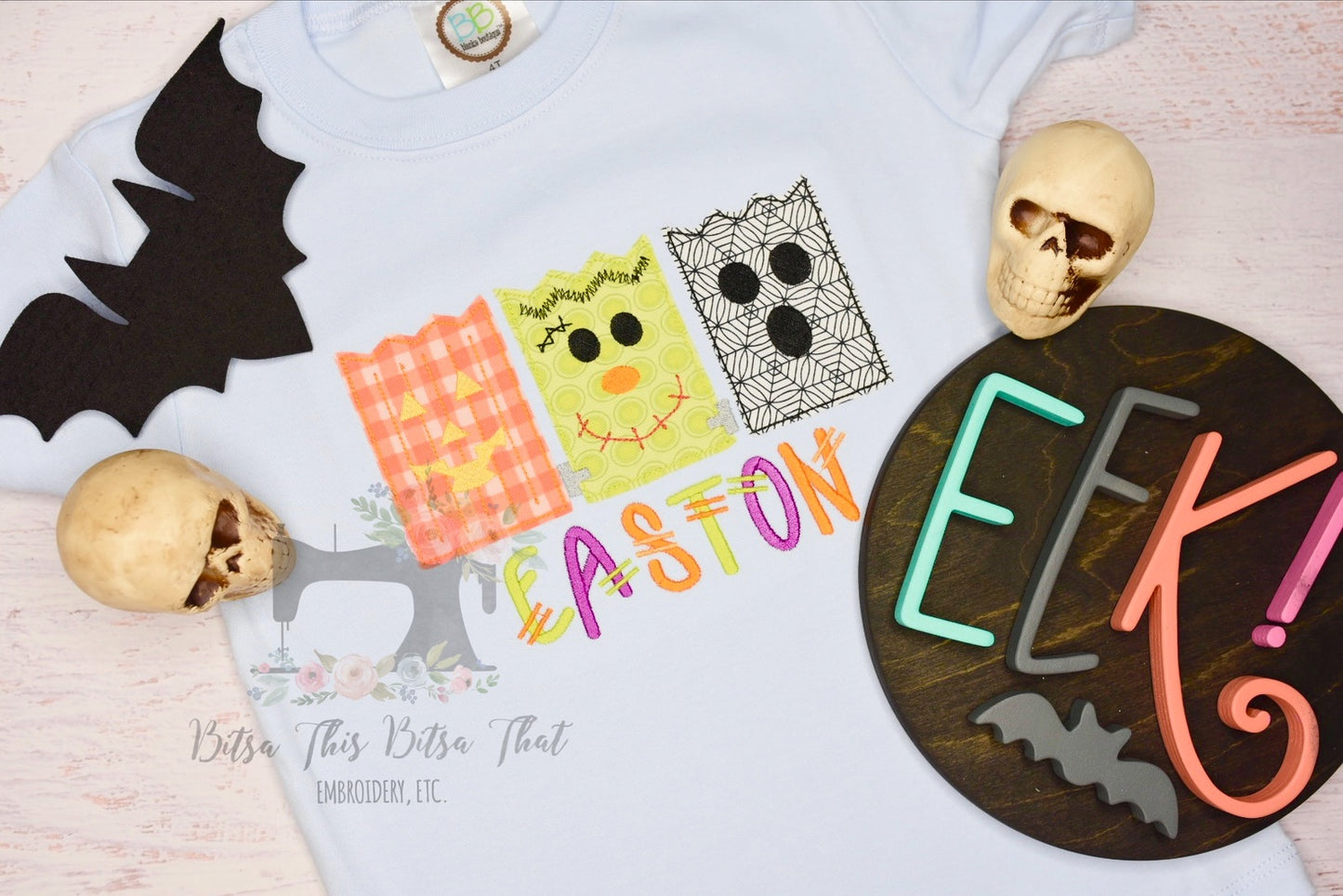 Applique Candy Bag Halloween Shirt