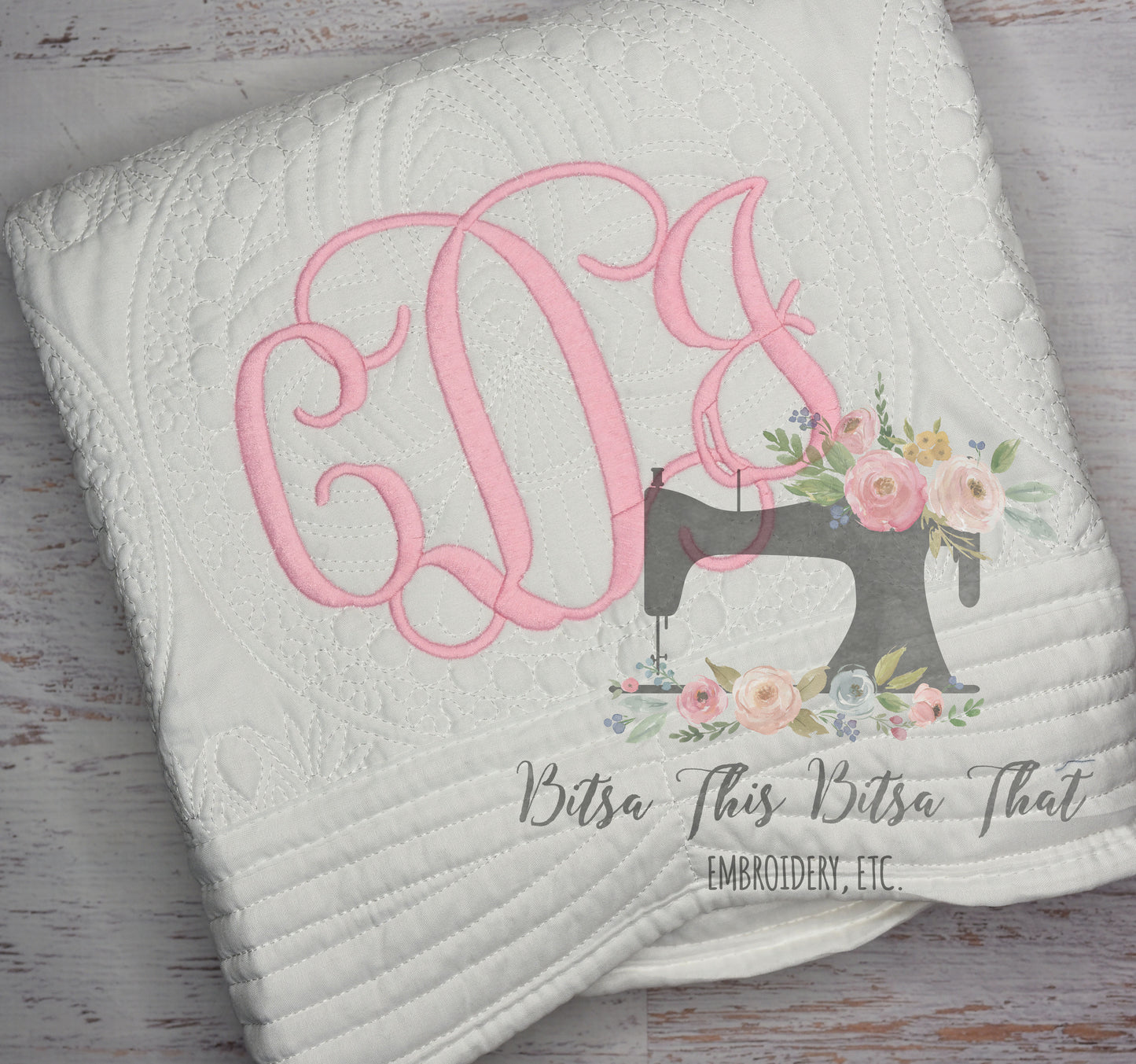 Heirloom Quilt with embroidery