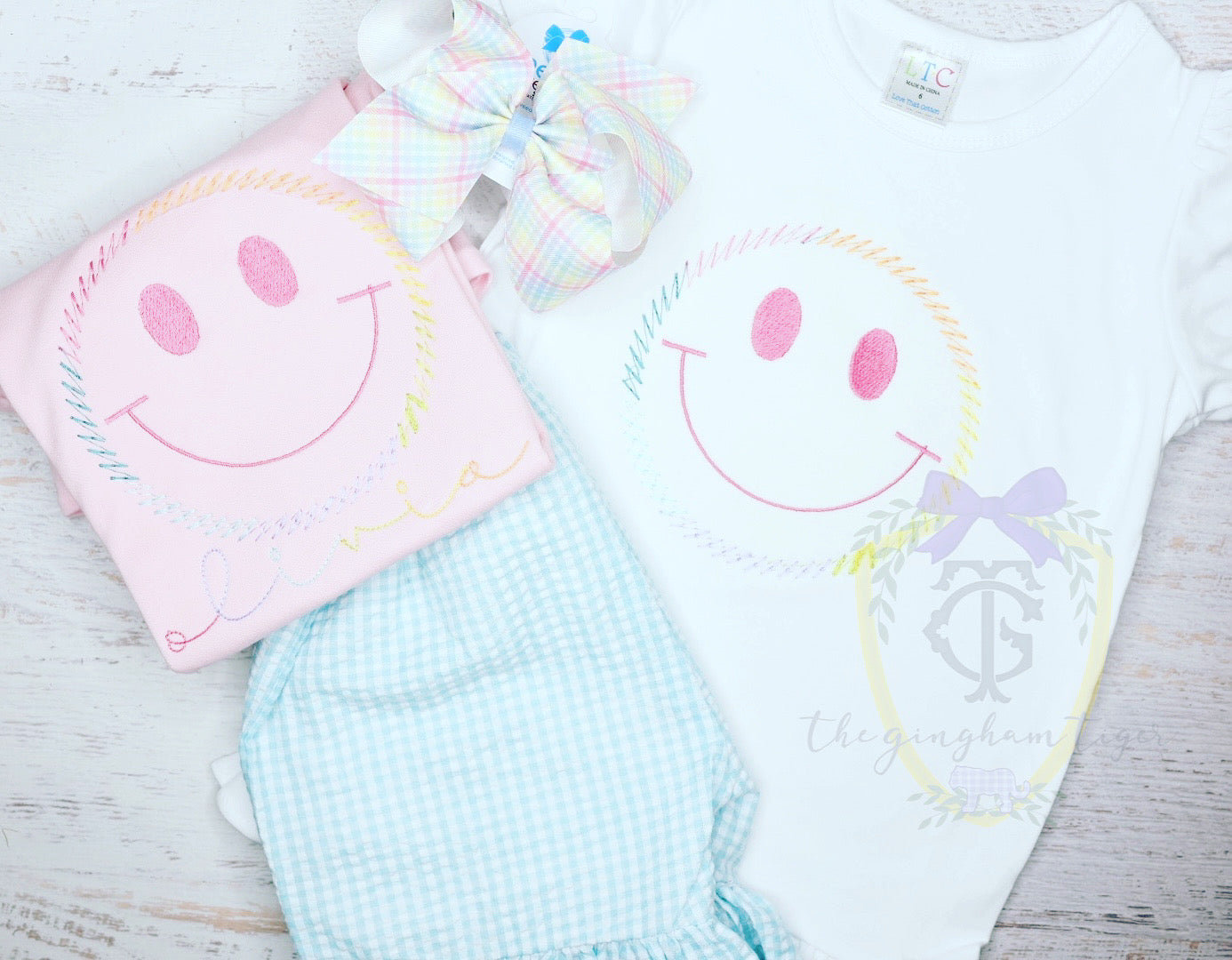 Rainbow Smiley Embroidery