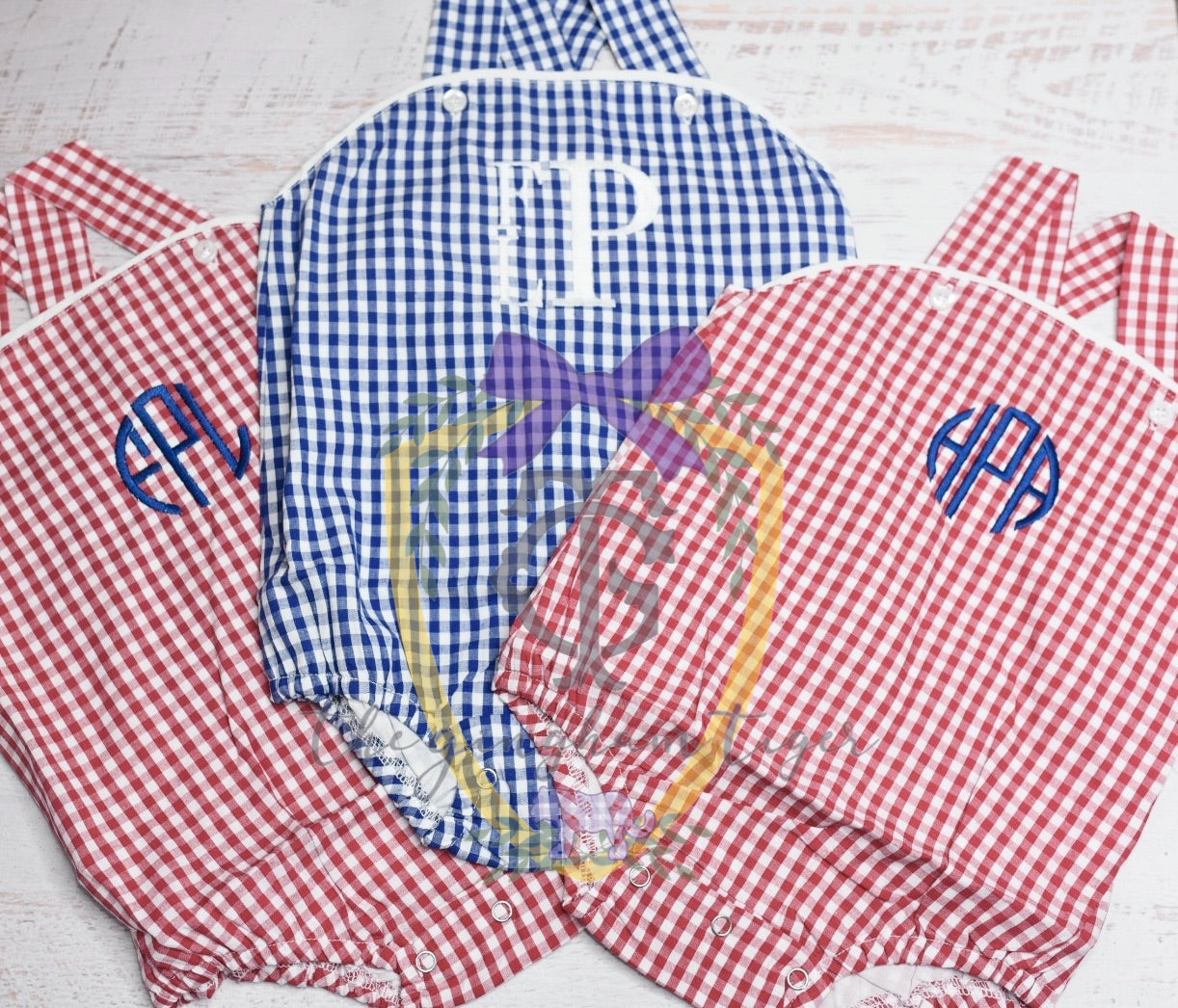 Gingham Bubble with name