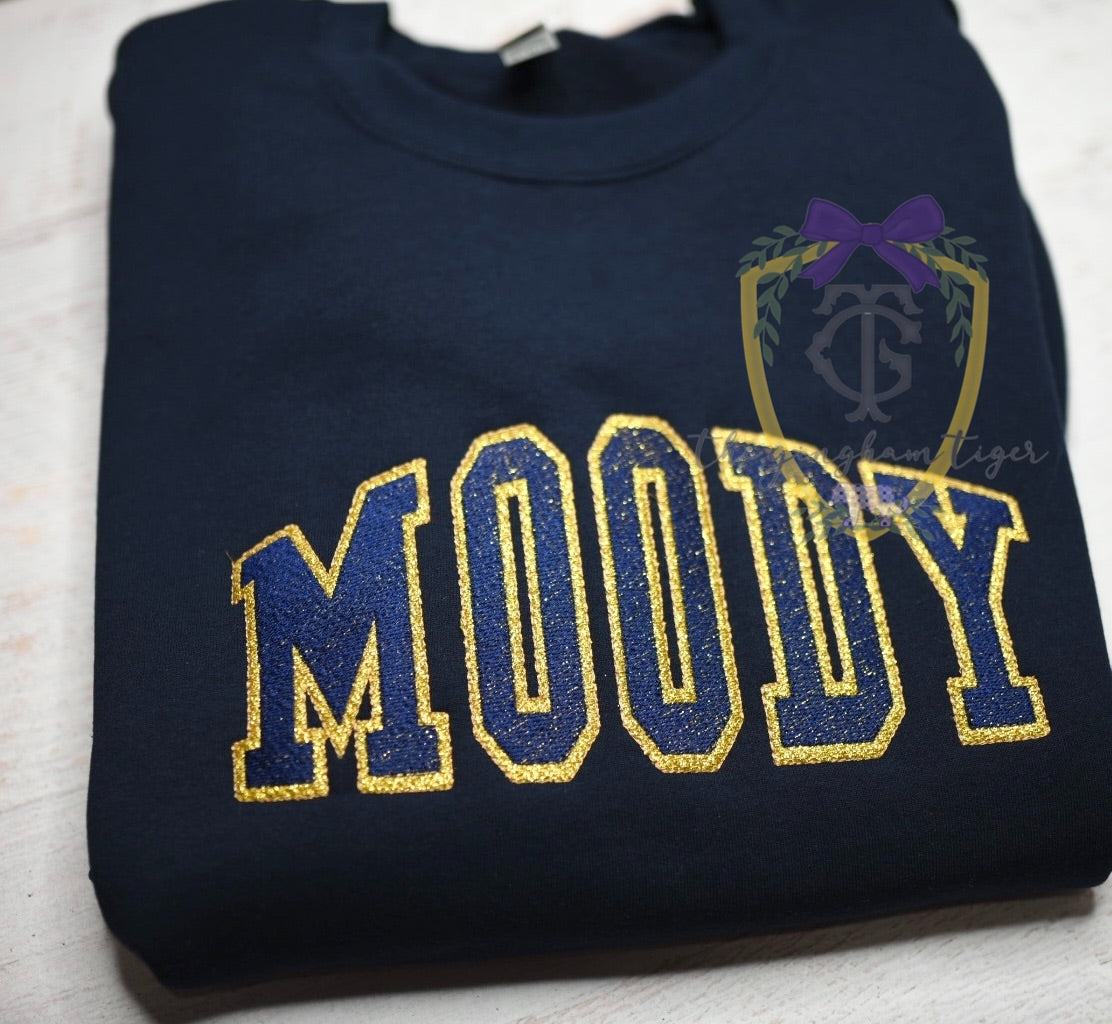 Team Spirit Embroidered Tee or Sweatshirt