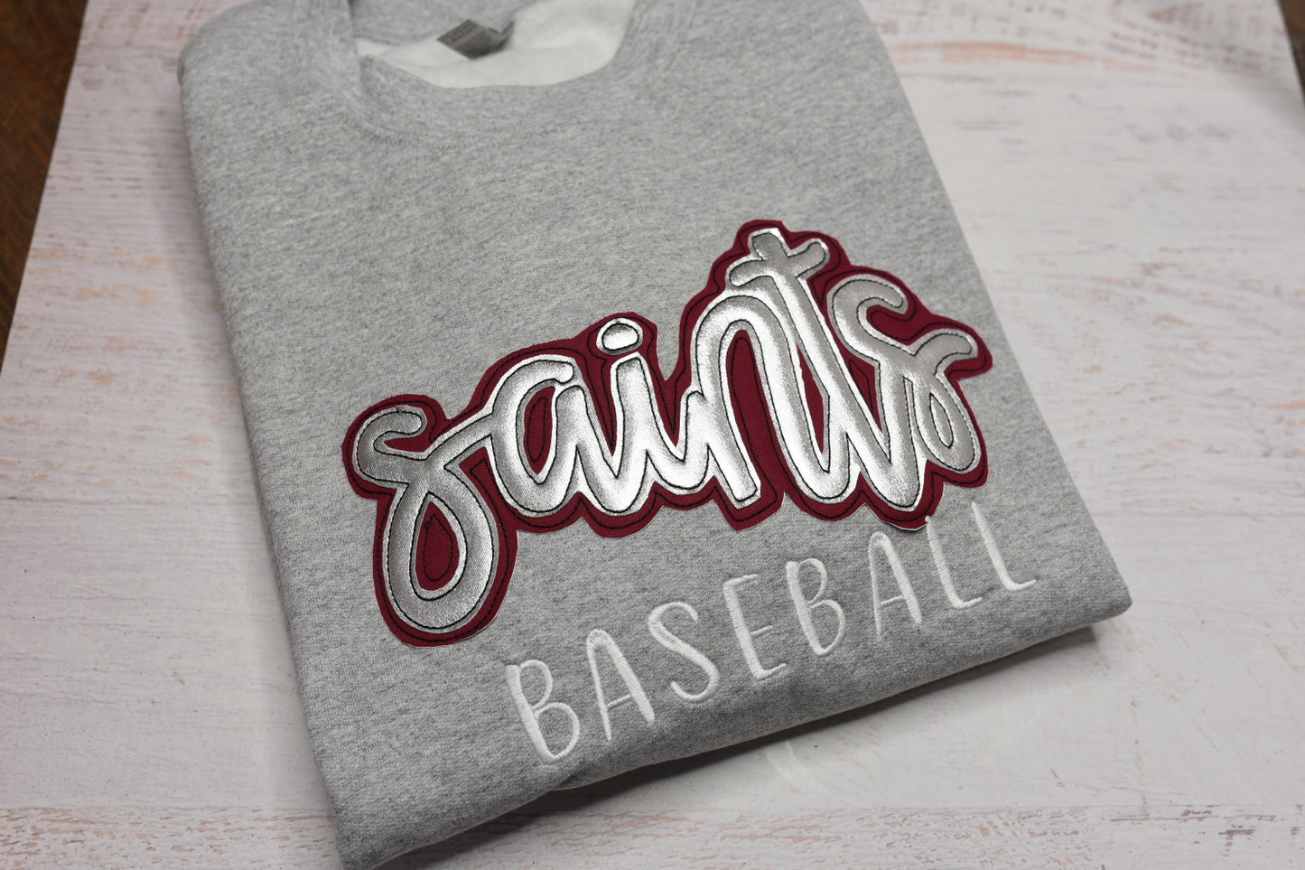 Hand Lettered Applique Sweatshirt or Tee