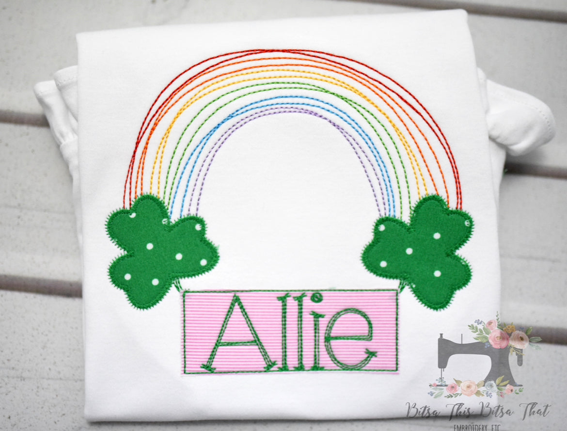 Clover Rainbow Applique Tee