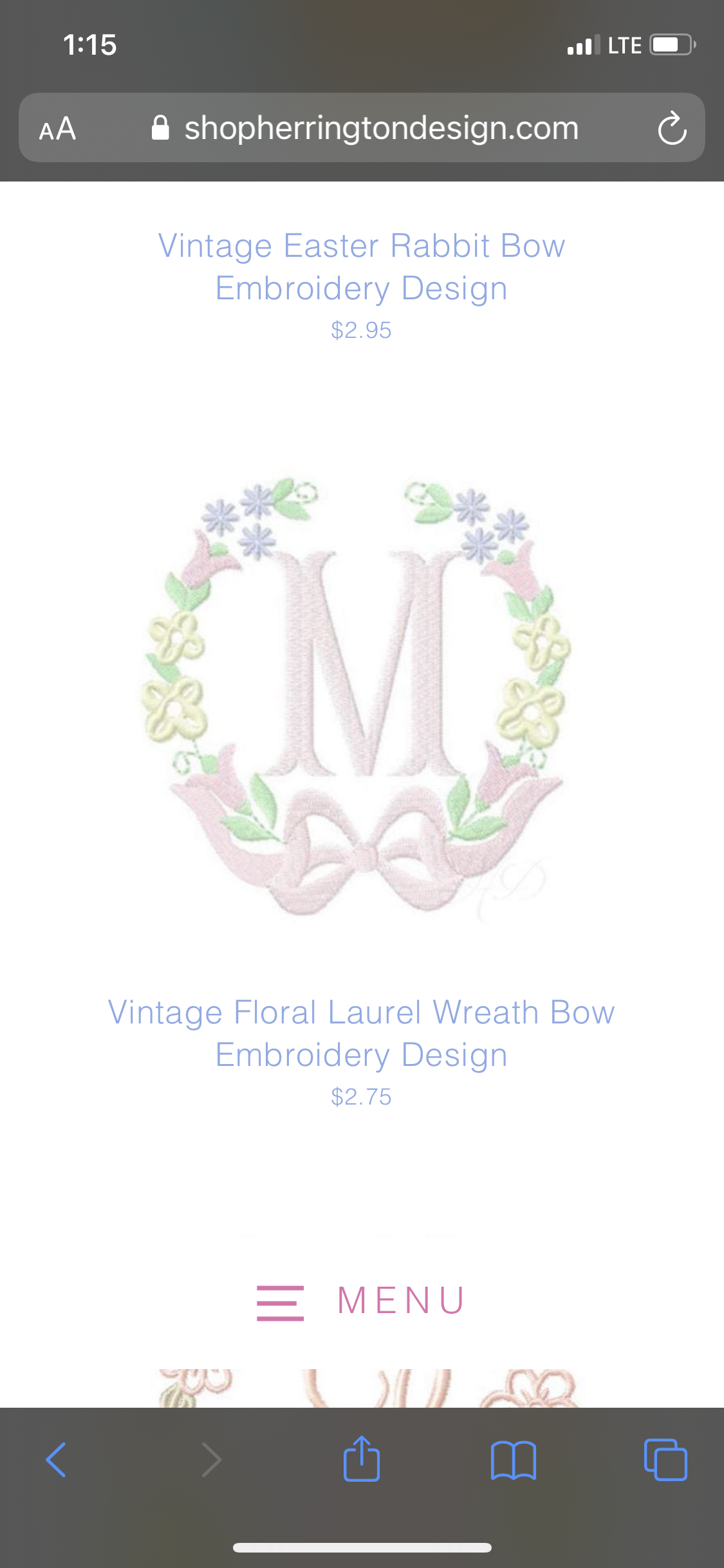 Sketch Bunny Banner Embroidery Tee