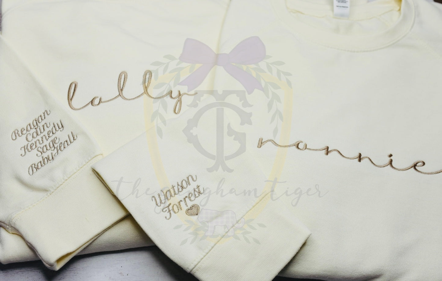 Children or grandchildren names sweatshirt