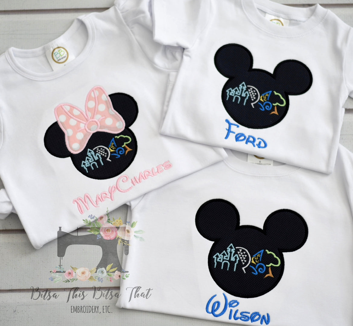 4 Parks Girl or Boy Mouse Applique Tee