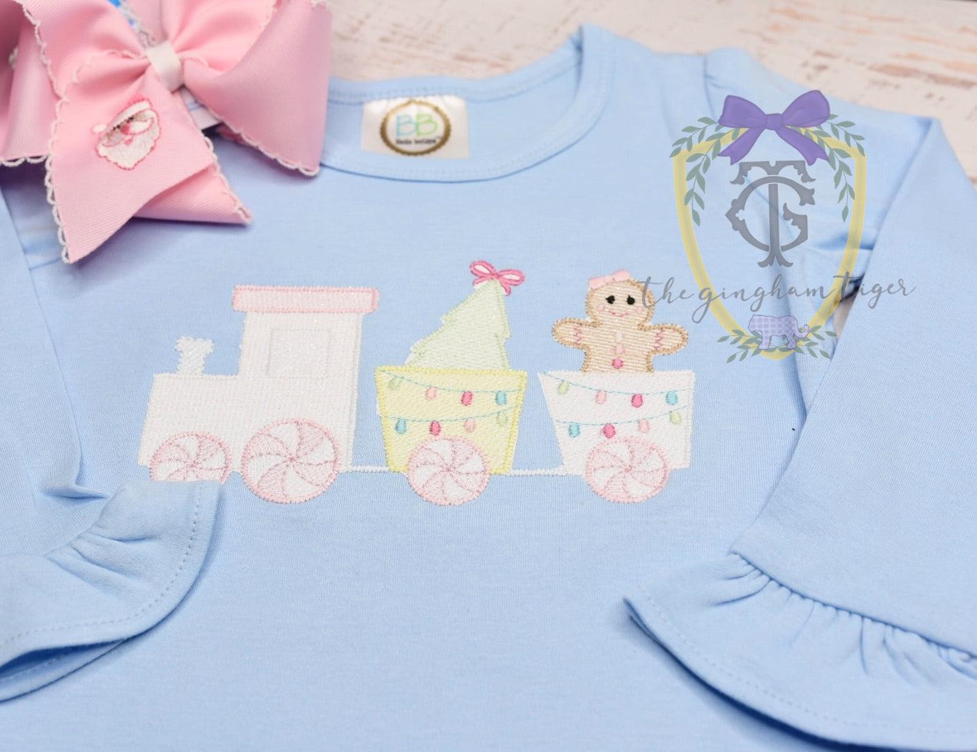 Gingerbread Train Embroidery