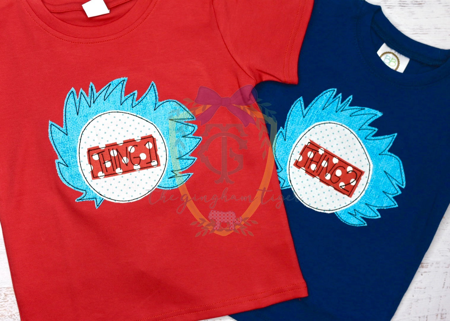 Thing 1 & Thing 2 Applique Shirt