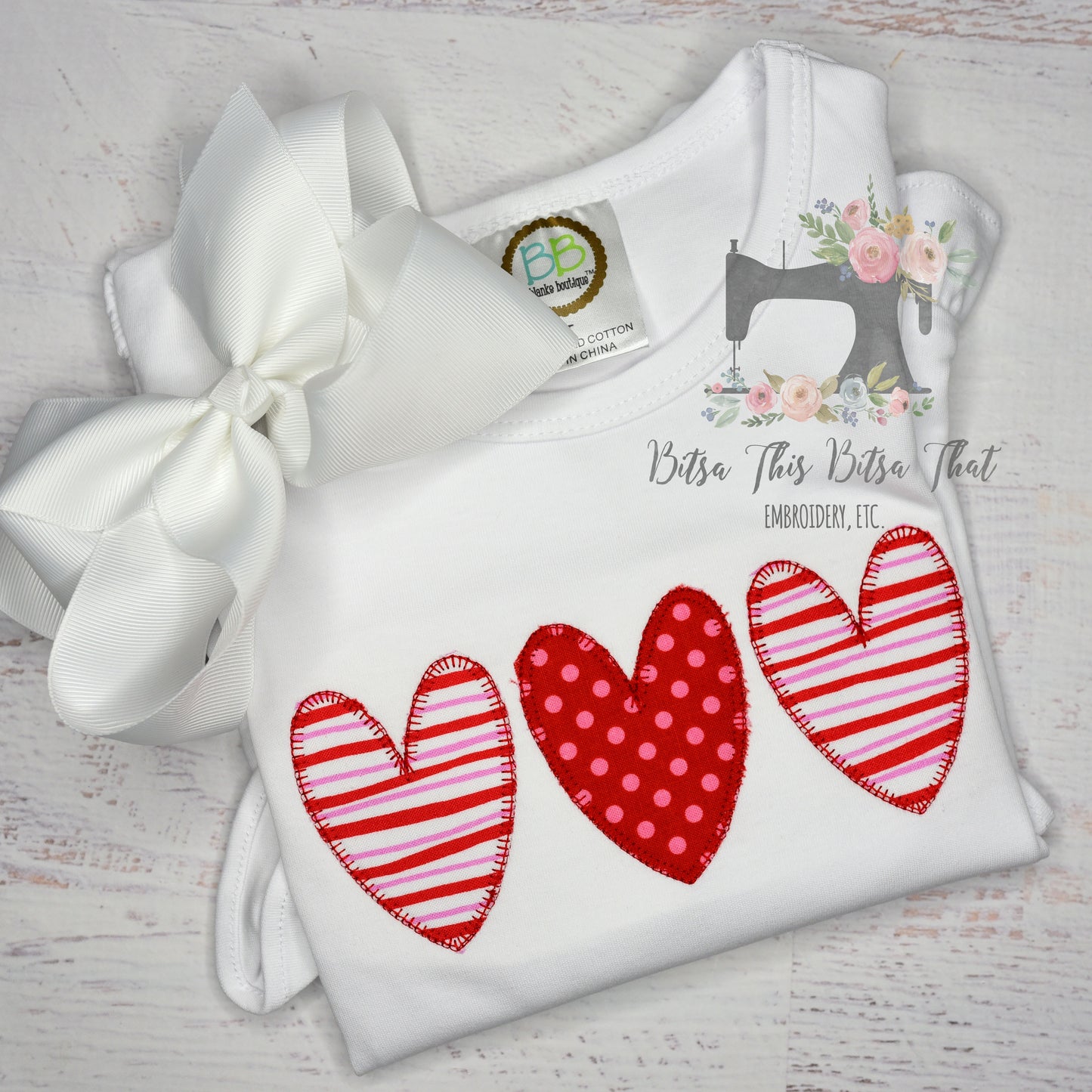 Heart Trio Applique