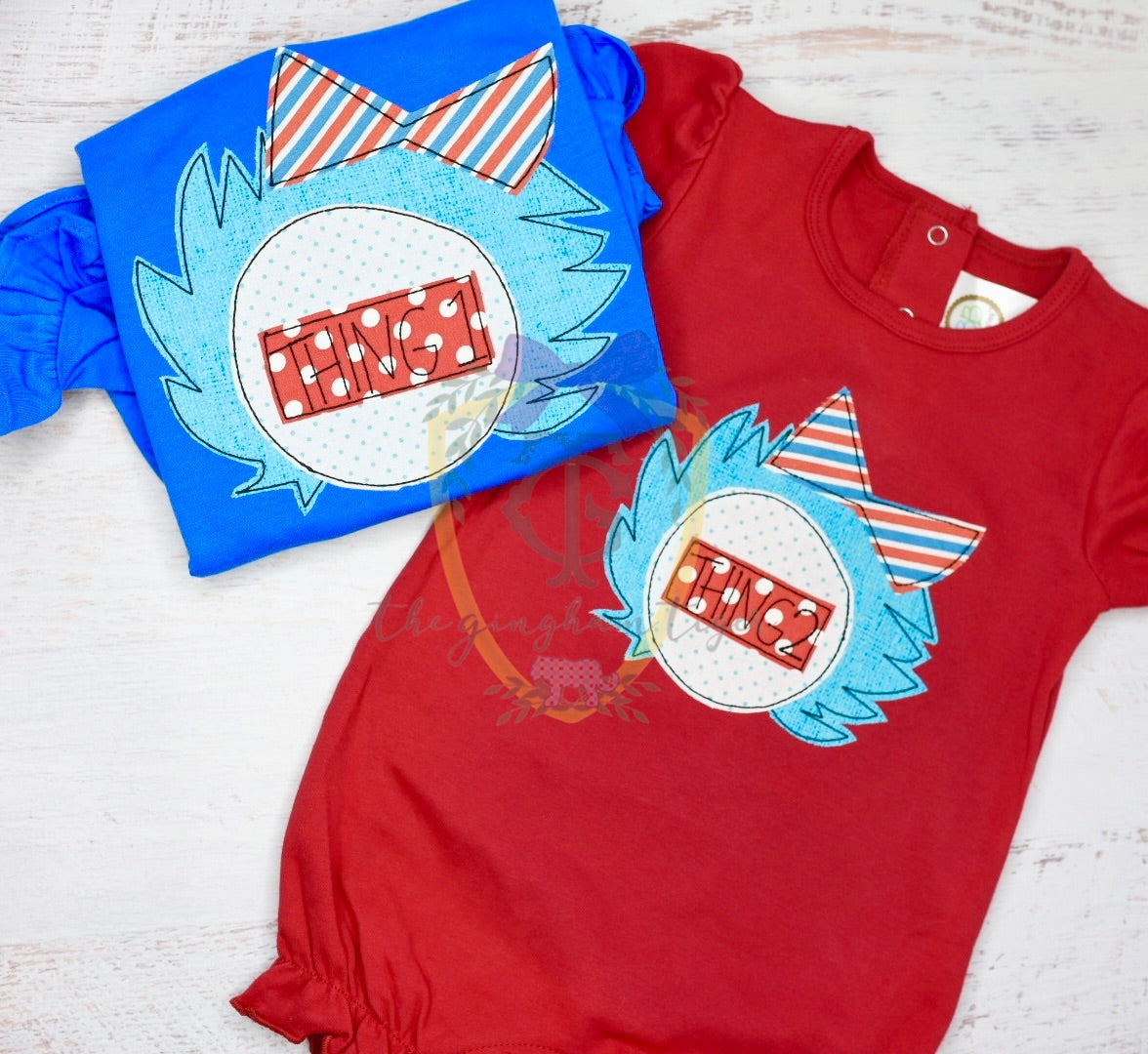 Thing 1 & Thing 2 Applique Shirt